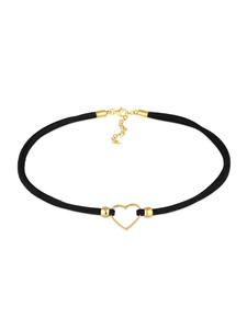 Elli Колье из серебра 925 пробы в форме сердца с золотой отделкой