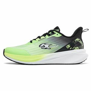 AVJV Мужские беговые кроссовки низкие зеленые черные неоново-зеленые, цвет Black/Neon Green