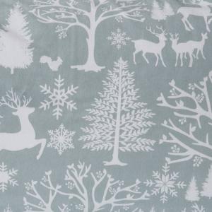 Комплект постельного белья Madelinen из турецкой хлопковой фланели премиум-класса с принтом, цвет Blue Woods