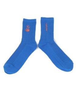 Вышитые ребристые носки Studio Clip, цвет Blue 80