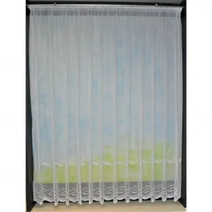 Вышивка Плауэн Занавеска Дюна с эластичной лентой, 1 шт. Stickereien Plauen, белый