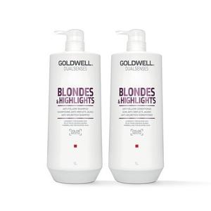 Dualsenses Blondes & Highlighting Шампунь и кондиционер против желтизны, 33,8 жидких унции, Goldwell