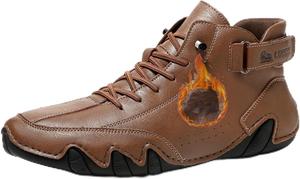 Мужские водонепроницаемые зимние снежные ботинки с ортопедической поддержкой: легкие противоскользящие походные ботинки с теплой дышащей подкладкой для комфорта при ходьбе в холодную погоду весь день Generic, Coffee 10.5 Women/9men