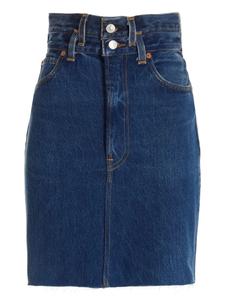 Юбка из денима с высокой талией RE/DONE, синий