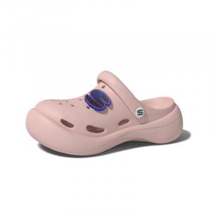 CHIKOKU Клоги Wave S Logo стильные сандалии унисекс — светло-неоновый розовый, цвет Little Xenon Pink