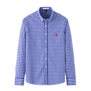 Рубашки мужские с острым воротником, средней толщины, другие U.S. Polo Assn., sky синий plaid