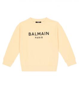 Толстовка из хлопкового джерси с логотипом Balmain, разноцветный
