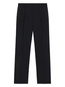 Брюки с фестончатым подолом и вытачками BOSS, синий