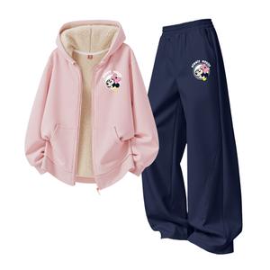 Детская повседневная спортивная одежда Disney, розовый