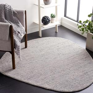 Ковер SAFAVIEH, 122 x 122 см, коллекции Novelty — , Grey & Black, геометрический рисунок, ручной работы из шерсти, идеально подходит для помещений с высокой проходимостью: гостиная, спальня, столовая (NOV151F-44S)