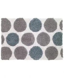 Коврик для ванной из хлопка и люрекса с точечным рисунком, 51 x 76 см Avanti, синий