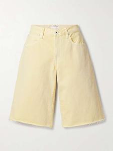 Джинсовые шорты с потертостями Mica Slvrlake, желтый