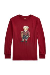 Детская хлопковая кофта с длинным рукавом Polo Ralph Lauren, красный