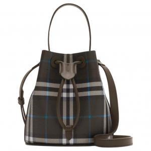 Burberry Эластановый бакет кросс-боди мини унисекс тёмно-коричневый