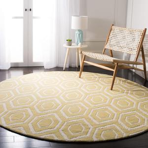 Ковер SAFAVIEH, 122 x 122 см, Chatham Collection Light Gold / Ivory CHT731L ручной работы геометрический премиум шерстяной