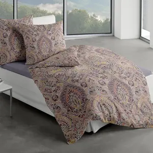 Фланелевое постельное белье Dream Sleep Sioux salmon 155x220 см + 80x80 см Traumschlaf