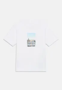 Футболка с принтом jornorrebro, круглый вырез. Jack & Jones Junior, Bright White