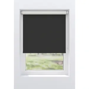 Рулонная штора мой дом «Ina», затемнение, теплозащита, энергосберегающая теплоизоляция, с сверлением/без сверления, свободновисящая, белая спинка, крепление Klemmfix или винтами My Home, цвет schwarz/schwarz + weiß