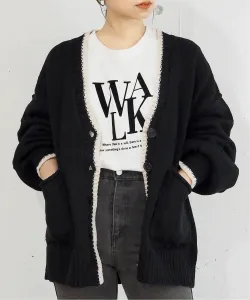 Лучший кардиган с V-образным вырезом и бахромой