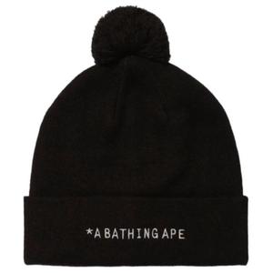 A BATHING APE Акриловая вязаная шапка унисекс разноцветная, Black