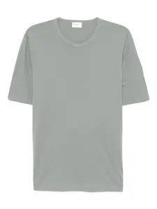 Футболка с вышитым логотипом Saint Laurent, серый