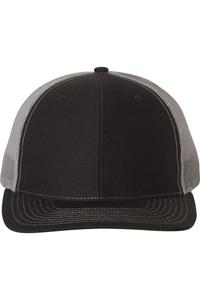 Регулируемая бейсболка дальнобойщика Richardson Snapback, цвет black/ charcoal