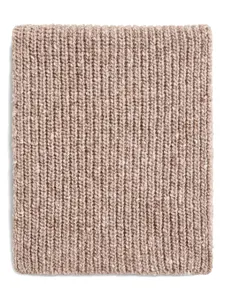 Кашемировый шарф в рубчик Brunello Cucinelli Kids, коричневый