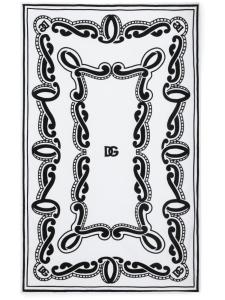 Dolce & Gabbana пляжное полотенце с принтом, белый