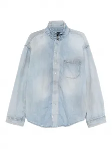 Рубашка с нагрудным карманом Balenciaga, синий