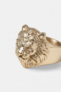 Кольцо-печатка КОРОЛЬ ЛЕВ Guess, золотой