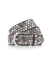 Кожаный ремень с заклепками B.BELT, тауп