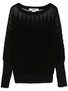 Ребристый свитер DKNY, черный