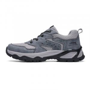 Jeep Износостойкие мужские треккинговые туфли низкие серые, цвет Gray
