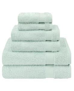 Набор банных полотенец American Soft Linen Bekos Premium из 100% турецкого хлопка, 6 шт, зеленый