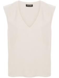 Styland креповая блузка без рукавов, нейтральный цвет