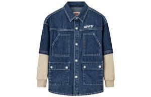 Levis Levi's удобная фальшивая двухсоставная рубашка-пальто lake bottom blue для детей 3-7 лет