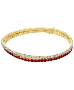 Набор теннисных браслетов с золотистым паве Michael Kors, gold