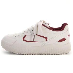 BINGO DUCK Низкие женские скейтерские кроссовки бежево-красные, цвет Beige Red