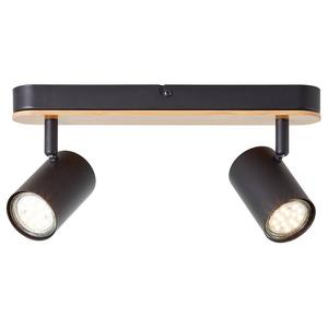 Потолочный светильник Brilliant Niels, частично твердое железо/бамбук - 2 пламени