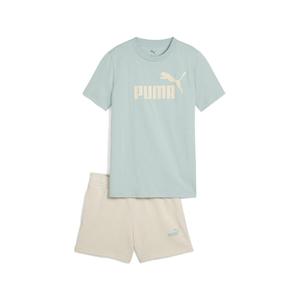 Футболка и шорты Essentials No.1 Logo для девочек PUMA Modern Mint Green