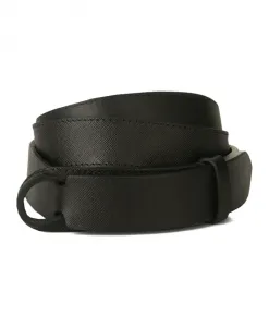 Ремень из сафьяновой кожи без пряжки Orciani, черный