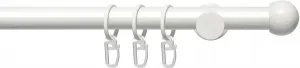 Карниз Liedeco "Готовый комплект 20 мм power ball", 1 направляющая, фиксированного размера, карниз в сборе 120 см, Ø 20 мм, белый