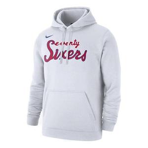 Толстовка nba classic sixers nba with hat for men white Nike, белый