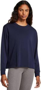 Under Armour женская утепленная укороченная футболка с длинным рукавом - комфортный хлопковый микс, Mdn