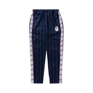 Брюки BAPE Text Stripe Jersey Pants, Navy