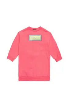 Свитшот с нашивкой Electric Logo Versace Kids, розовый