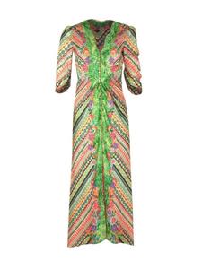 Saloni платье миди Mitsu B с принтом, зеленый