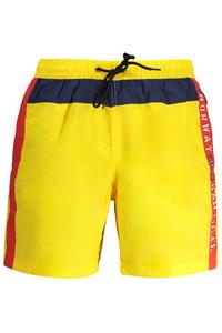 Мужские шорты Norway 1963 плавательные с красными лампасами, желтый