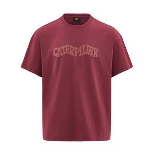 Футболка мужская CAT, темно-красный