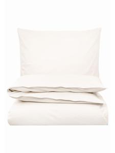 Комплект постельного белья из перкаля в стиле BHANU натурального белого цвета MELA, 135 x 200 + 80 x 80 см